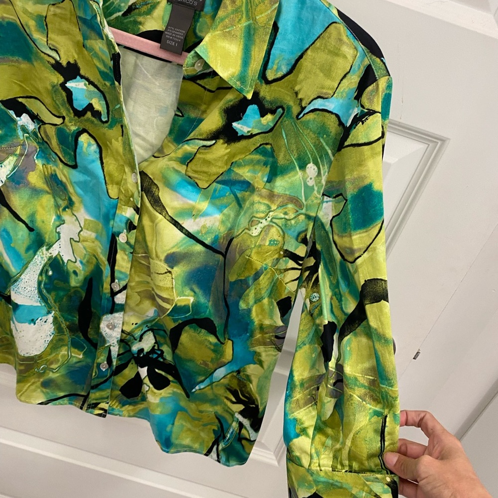 Additions by Chico’s Abstract Blouse - Picture 3 of 7